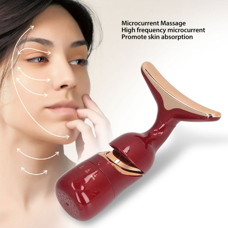 Face Neck Massager Microcurrent Wrinkle Removal 3 In 1 Reduce Double Chin Fatigue Relief Eye Massager Wand For Forehead