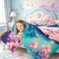 thumbnail image 3 of Manfei Cute Adorable Axolotl Full Size Comforter Sets,Ocean Amphibian Print Bedding Comforter Set,Pink Reversible,3 Pieces,1 Comforter and 2 Pillowcases, 3 of 7