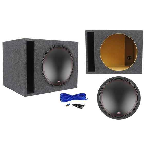 MTX 5515-22 15" 800 Watt DVC 2-ohm Car Audio Subwoofer Vented Sub Box Enclosure