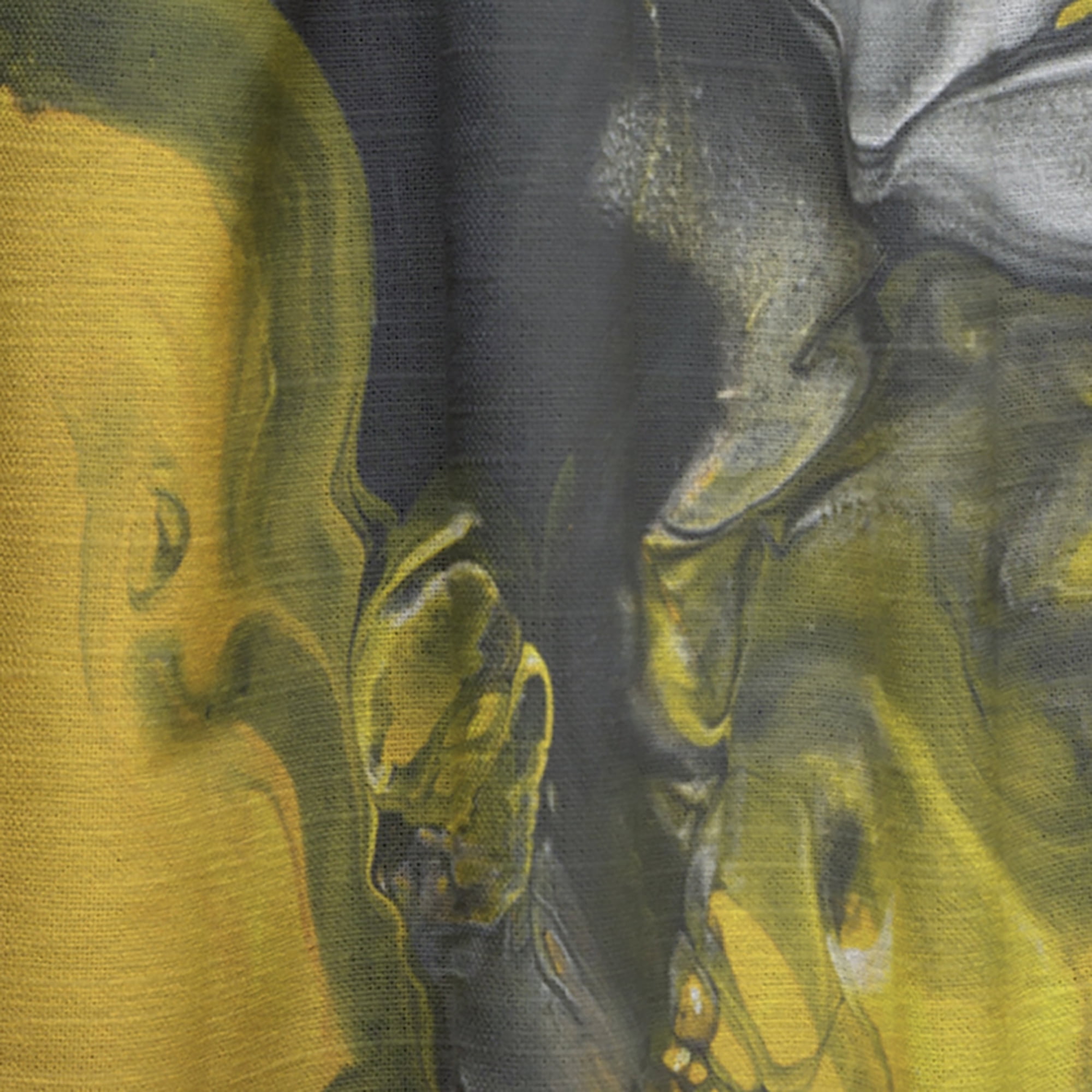 Designart 'Yellow Marbled I' Modern & Contemporary Curtain Panel