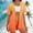 Orange, variant on BRGZLK Women's 2 Piece Outfits Summer Casual Loose Gradient Cardigan Tees and Drawstring Shorts Comfy Sets Vacation Beach Clothes Watermelon Red S