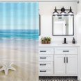 thumbnail image 5 of Shells on Tropical Beach Shower Curtain for Bathroom Fabric Waterproof Shower Curtain with 12 Plastic Hooks for Home Hotel Bath Decor 72 X 72 Inches, 5 of 6