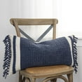 thumbnail image 5 of Rizzy Home 14" x 26" Poly Filled Pillow with Blue Woven Cotton Cover, 5 of 5