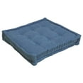 thumbnail image 2 of Blazing Needles Square Corded Floor Pillow with Button Tufts, 25", Indigo, 2 of 2