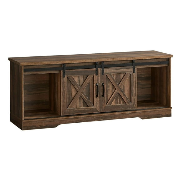 Monarch Specialties Tv Stand, 60 Inch, Console, Media Entertainment Center, Storage Cabinet, Living Room, Bedroom, Laminate, Brown, Transitional