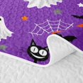 thumbnail image 5 of Erosebridal Halloween Witch Quilt Full 3-Piece,Cartoon Pumpkin Ghost Full Bedspread Sets,Purple,1 Coverlet and 2 Pillowcases, 5 of 7