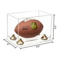 thumbnail image 2 of Clear Acrylic Mini - Miniature (not Full Size) Football Display Case with Gold Risers and Clear Base (A005-GR), 2 of 2