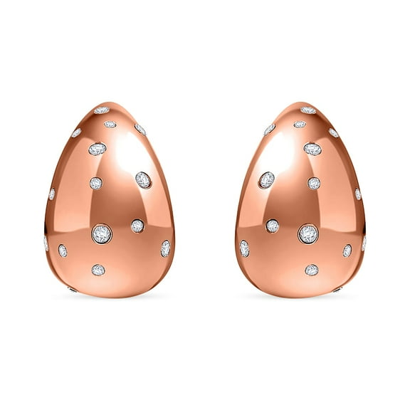 Cubic Zirconia CZ Stainless Steel Rose Gold ION Plated Stud Solitaire Dangle Drop Earrings for Women Jewelry Ct 0.82 Birthday Christmas Gifts