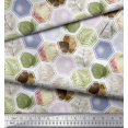 thumbnail image 3 of Soimoi Polyester Crepe Fabric Geometric & Leaves Patchwork Print Fabric by Yard 42 Inch Wide, 3 of 3