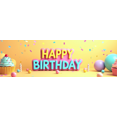 thumbnail image 4 of Colorful Happy Birthday Banner with Balloons Cupcakes and Cakes Decors Background Backdrop for Birthday Party Photography Props Celebrations Decorations, 4 of 4