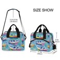 thumbnail image 3 of Lunch Bag Portable Crossbody Meal Bag Cooler Bag Insulated Lunch Bag Food Bag Handheld & Crossbody Design Oil Painting Boat, 3 of 6