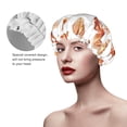 thumbnail image 5 of Conch Shell No.J926 Shower Cap, Reusable Bath Hair Hat for all Hair Lengths Hair Cover with Elastic Band Double Waterproof Layers Bathing Hat, 5 of 5