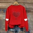 thumbnail image 4 of NuoCaiYun Valentines Day Sweatshirt Women Love Heart Valentines Day Sweatshirts Casual Long Sleeve Shirts, 4 of 6