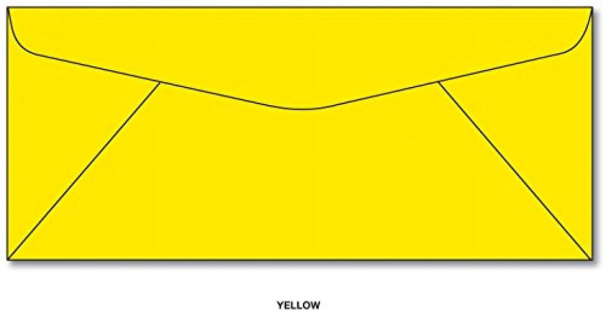 Yellow Bright Color #10 Envelopes - Great for Mailing Letters, Business Memos, Invitations, Invoices, Bills | 4 1/8" x 9 1/2" | 25 Envelopes