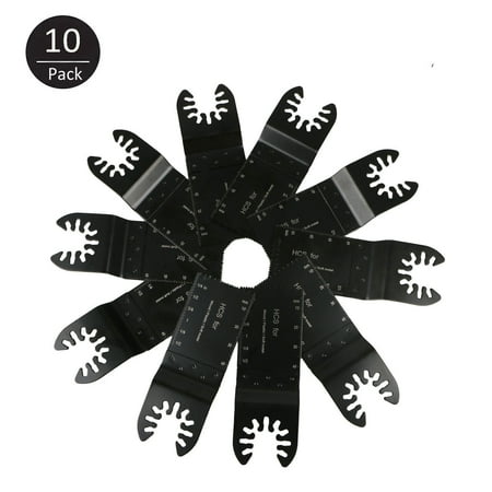 Cut Saw Blade Wood Oscillating Saw Blades, EEEKit 10-Pack Universal Wood Flush Cut Blade Saw Blades Oscillating Tool Multi-Tool Accessory for Wood, Plastic & Soft Metals ()