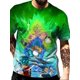 thumbnail image 1 of Camiseta con estampado 3d de Dragon Ball para hombre, camiseta informal de manga corta con cuello redondo 6xl, ropa de calle, Top holgado de animación 2XL heqiyong CONDUJO, 1 of 2