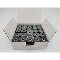 Prewound Bobbin, Size M, Style M, 75pcs Black Color 60S/2 Thread, Plastic Sided Bobbin, 60S/2 Spun Polyester, MPB-60S2