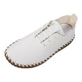 thumbnail image 1 of Womens Solid Color Lace Up Flat Heel Soft Soled Round Toe Casual Shoes Single Shoes, 1 of 9