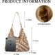 thumbnail image 3 of Xiao Hua Bolso tejido para mujer, bolso de paja de verano, bolso de playa de crochet, bolso de mano color caqui, 3 of 5