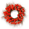 thumbnail image 2 of National Tree Artificial 24" Red Tulip Wreath, 2 of 2