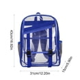 thumbnail image 3 of MMJ Transparent Jelly Backpack PVC Clear Cartoon Bag Lightweight Large Capacity for Travel 12.20x16.93x5.91in, 3 of 6
