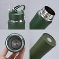 thumbnail image 2 of Insulated Water Bottle 20 OZ Stainless Steel Water Bottle with Straw Metal Water Bottle Double Wall Leakproof Keeps Drinks Hot and Cold (Green), 2 of 7