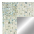 thumbnail image 6 of DecMode 24" x 36" Cream Handmade Mosaic Wall Mirror with Blue Corners, 6 of 14