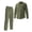 C-Army Green267, variant on DHFJKG Tracksuit 2 Piece Set For Men Solid Color Long Sleeve Tie Neck Pullover Loose Fit Pants Lightweight Linen Casual Suit Versatile Outfit