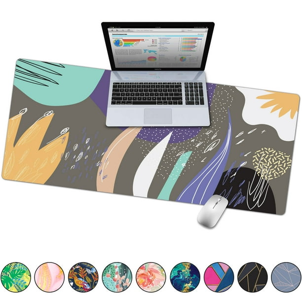 French Koko Large Desk Mouse Pad Desktop Mat, Home Office School Cute