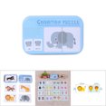 thumbnail image 1 of Preschool Cognitive Learning, Puzzle Cards Baby Educational Toddler Puzzles Training Toy With Iron Box Fruits, 1 of 8