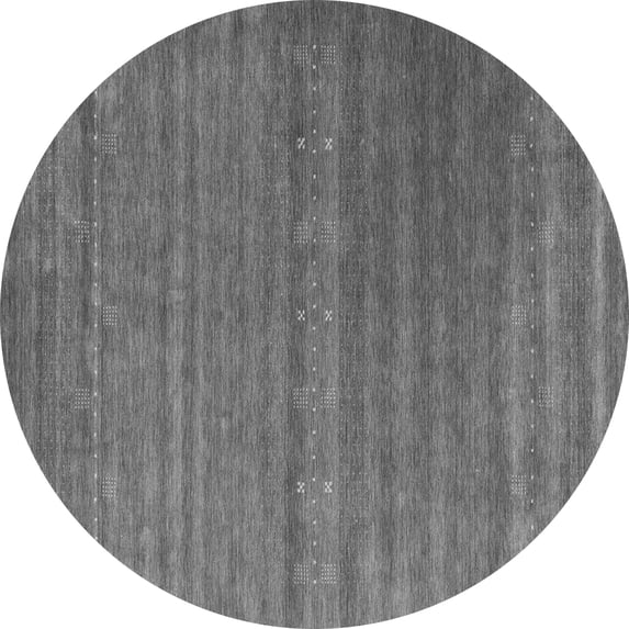 Ahgly Company Indoor Round Abstract Gray Contemporary Area Rugs, 5' Round
