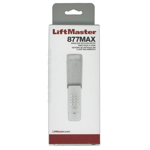 Liftmaster 877MAX wireless keypad (p/n: 877max) Garage Door Opener (new ...