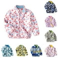 thumbnail image 2 of gcong Kids Printed Fleece Jacket Zip Up Toddler Boy and Girl Sherpa Lined Jackets Fall Winter Outwear Warm Coats Clothes Cute Outfits D, 2 of 9