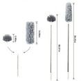 thumbnail image 3 of pdqouc Duster with Extension Pole(Stainless Steel) 100 In Extra Long Microfiber & Double Replacement Heads Extendable Dusters Bendable Feather Duster for High Ceiling, Blinds, Cobweb, Furniture & Car, 3 of 8