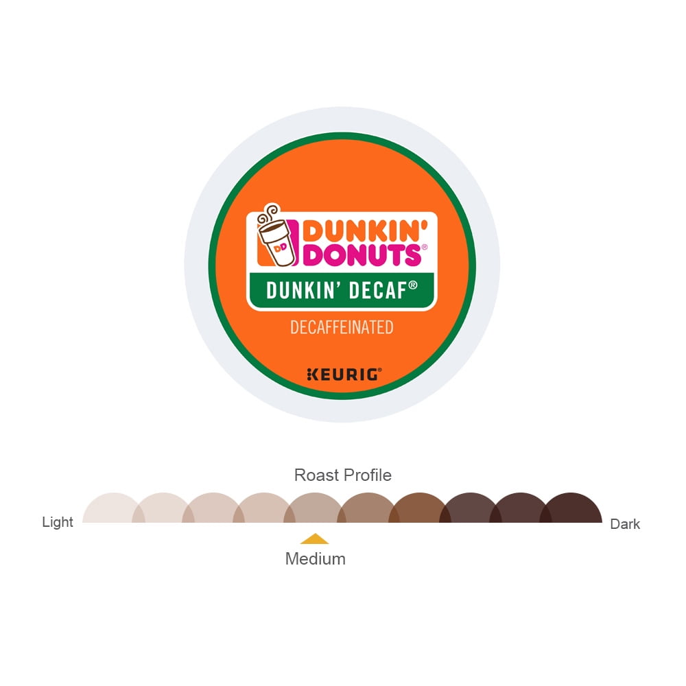 Dunkin' Donuts Decaf Keurig Single-Serve K-Cup Pods, Medium Roast Coffee, 16 Count