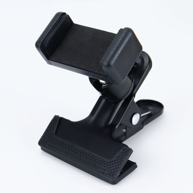 360掳 Rotating Cell Phone Musical Stand - Ideal for Guitar, Kalimba & More. Perfect for Live Performances, Musicians, Streamers. black