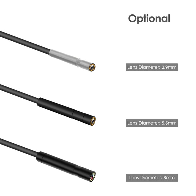 Endoscope Camera with Light, Industrial Endoscope, 1080p Digital Borescope with 2.8inch Ips Screen with LED Light, for Auto Repair, Pipeline, Industrial,