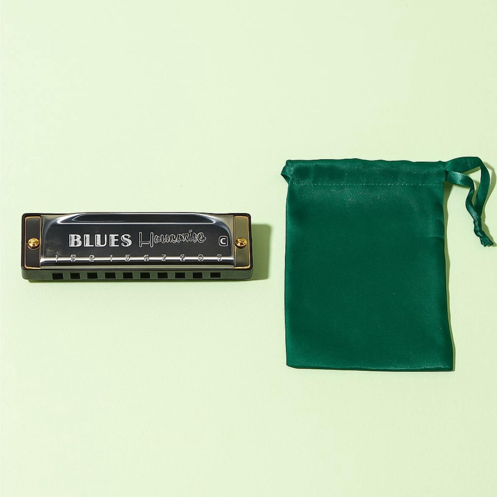 Hinkler: Retro Box - Learn Harmonica - Musical Kit, Instruction Book, Silver Blues Harmonica, Drawstring Bag, Beginners & Hobbyists, Kids-Teens-Adults