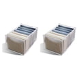 thumbnail image 1 of Monstrate Organizador de ropa de malla de 2 piezas, cestas para armario, caja para guardar ropa, contenedores, ropa interior, divisor, Type1 NO1, 1 of 6
