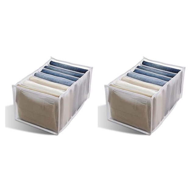 Monstrate Organizador de ropa de malla de 2 piezas, cestas para armario, caja para guardar ropa, contenedores, ropa interior, divisor, Type1 NO1