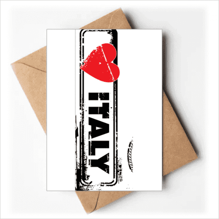 I Love Italy Word Love Heart Illustration Greeting Cards You are Invited Invitations