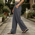 thumbnail image 6 of CHGBMOK Wide Leg Pants for Women Dressy High Waisted Flowy Lounge Palazzo Pant Beach Vacation Clothes, 6 of 8