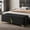 Black + PU, variant on Elegant Upholstered Storage Ottoman,Storage Bench with Metal Legs for Bedroom,Living Room,Fully Assembled Except Legs,Black