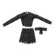 thumbnail image 5 of de abrazadera de 3x 1/6 de tapa y cadera, ropa de muñeca hecha a mano, prenda de ropa en miniatura para figuras de 12 pulgadas. Vestido corporal Negro, 5 of 8