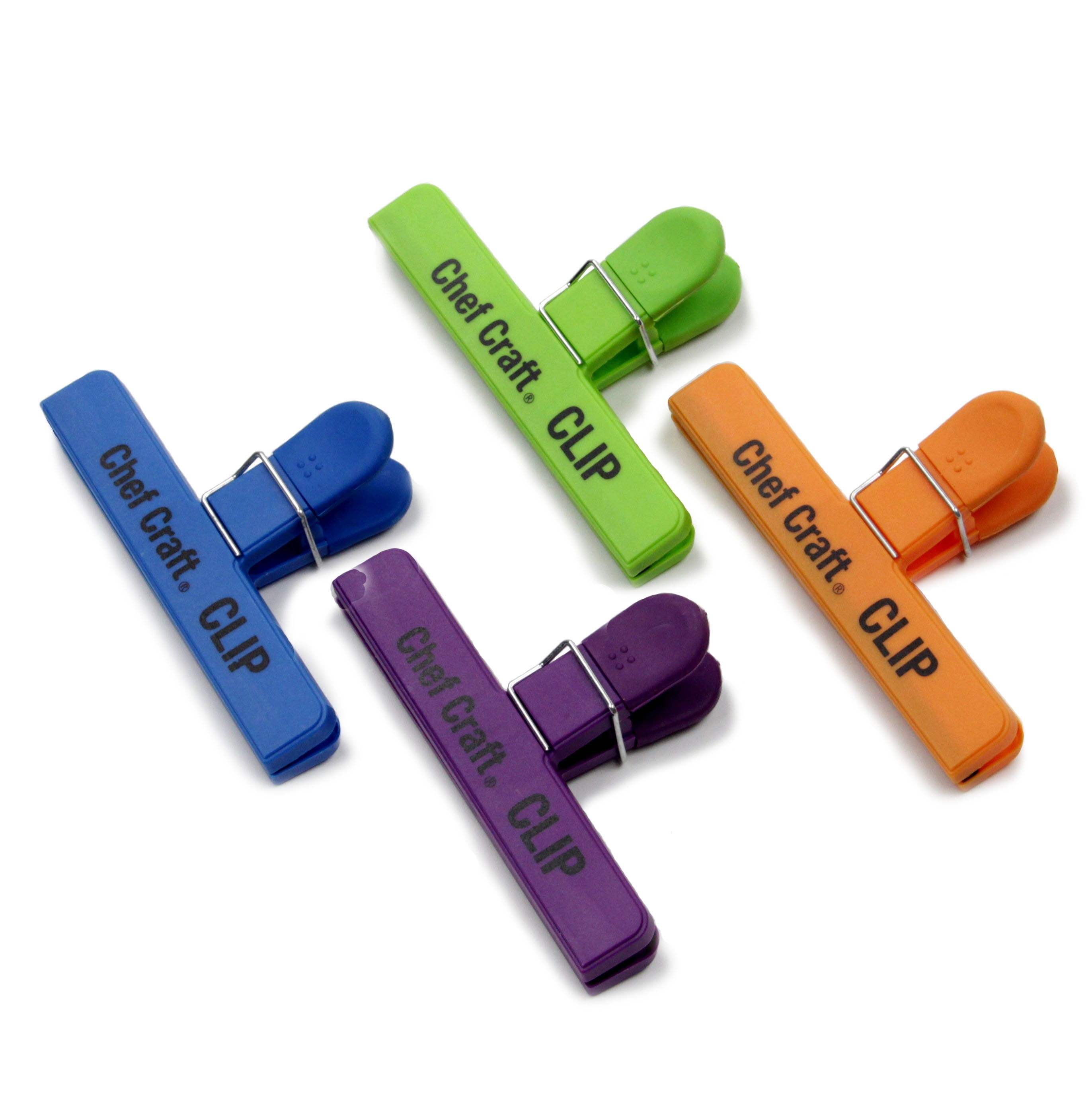 Chef Craft 4 Piece Large Bag Clip Set, 6 inch 4 piece set