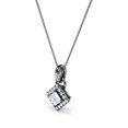thumbnail image 4 of JeenMata 1.15 Carat Princess Cut Moissanite - Prong Set - Cluster Pendant Necklace - 18K Black Gold Plating Over Silver, 4 of 5