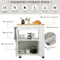 thumbnail image 6 of Costway Kitchen Island Cart Rolling Storage Cabinet w/ Drawer & Spice Rack Shelf White, 6 of 10