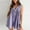 Purple, variant on Aueoeo Denim Romper For Women Summer Casual V Neck Tie Front Sleeveless Jean Jumpsuits Short Overalls with Pockets Army Green L