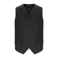 thumbnail image 5 of LNWUY Mens Fashion Blazer Solid Breasted Retro Suit Vest Tweed V-Neck Tank Regular Fit Dress Waistcoat Herringbone for Jacket Black L, 5 of 6