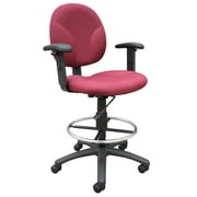 Boss Office Products Transitional Drafting Stool with Adjustable Arms